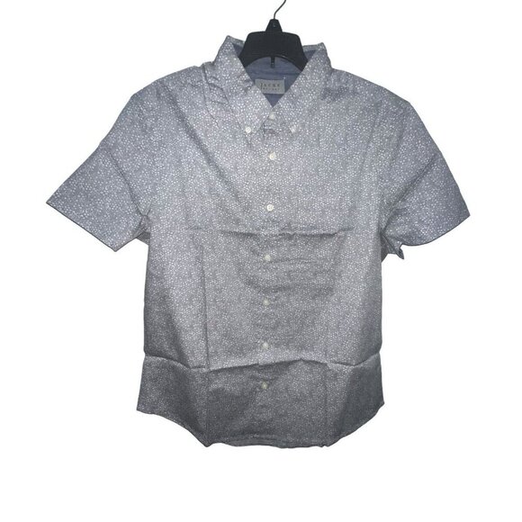JACHS Men's Floral Shirt Summer Short Sleeve $79 Size Small Gray Button Up NEW - Picture 1 of 10
